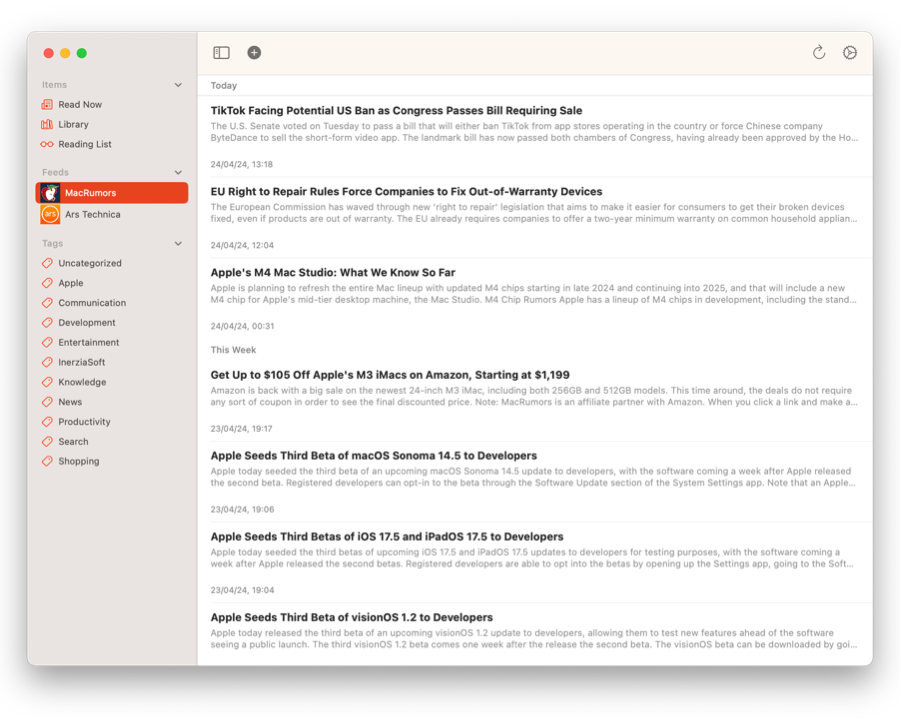 Explore articles from your favorite RSS sources.