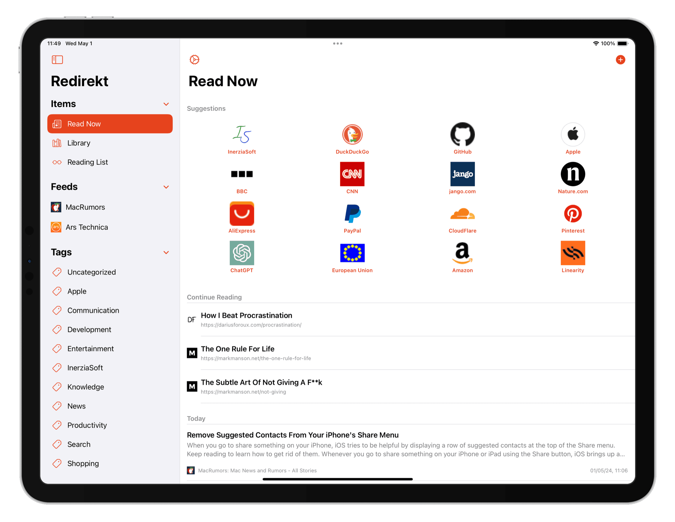 All your favorite links, just a click away.