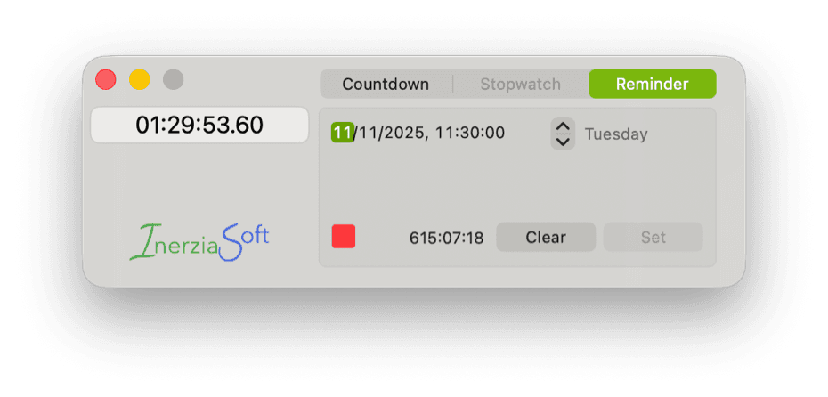 Indipendent reminder for multiple days countdown