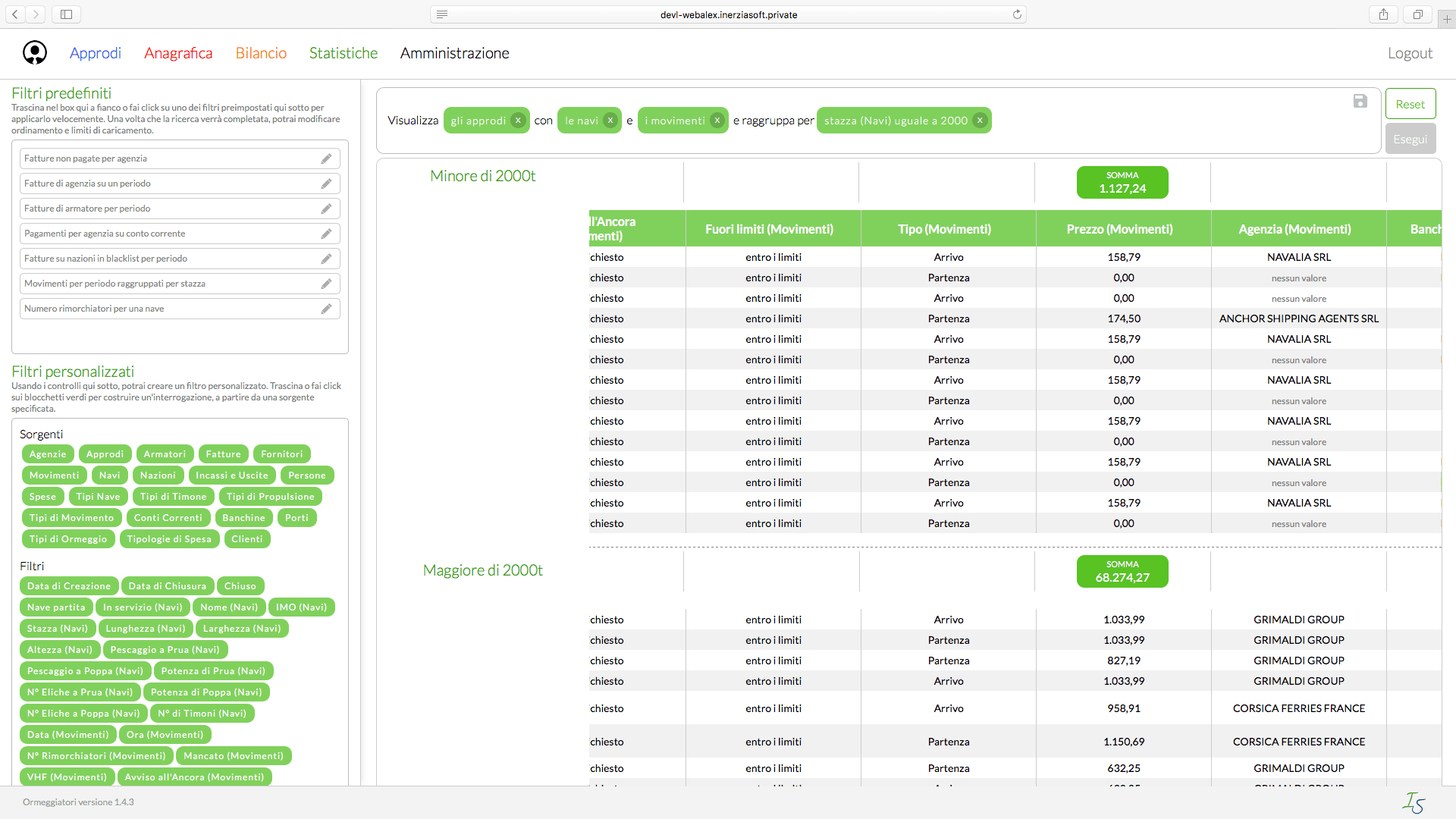 Dispatch running in Safari showing the EasyStats UI that allows users to build custom queries.